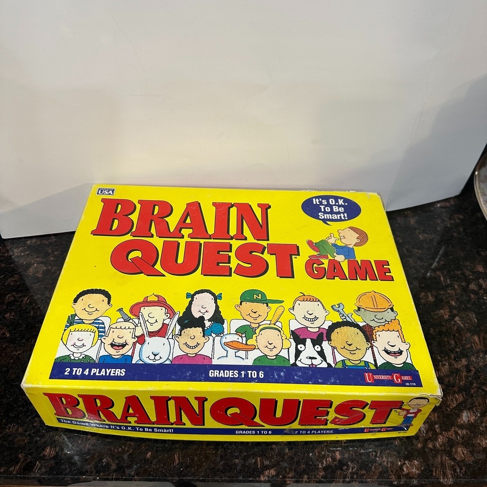 Brain Quest Board Game University Games 1993 USA Grades 1-6 UG1710 Incomplete